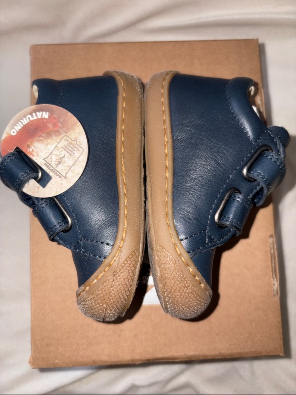 NWT NATURINO COCOON VL Leather first step shoes in Navy - Picture 13 of 15